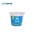 250 ml 9 oz high quality custom printing plastic round yogurt cup with lid